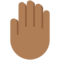 Raised Back of Hand - Medium Black emoji on Twitter